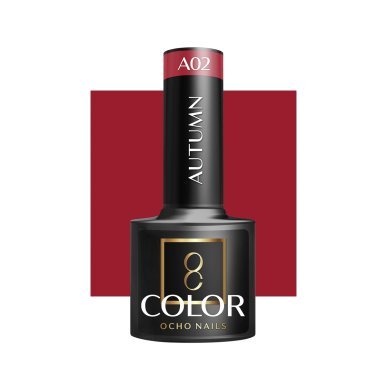 Hybride nagellak OCHO NAILS Autumn A02 5 g voor professionele nagelstyling met intense glans en kleurvastheid