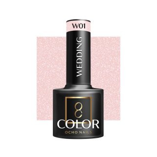 Hybride nagellak OCHO NAILS Wedding W01 5 g voor manicure met intense glans en elegante styling in salon en studio