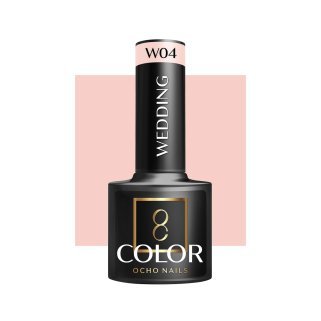 Hybride nagellak OCHO NAILS WEDDING W04 5 g voor salon, studio en manicure met kleurvaste glans en elegante afwerking