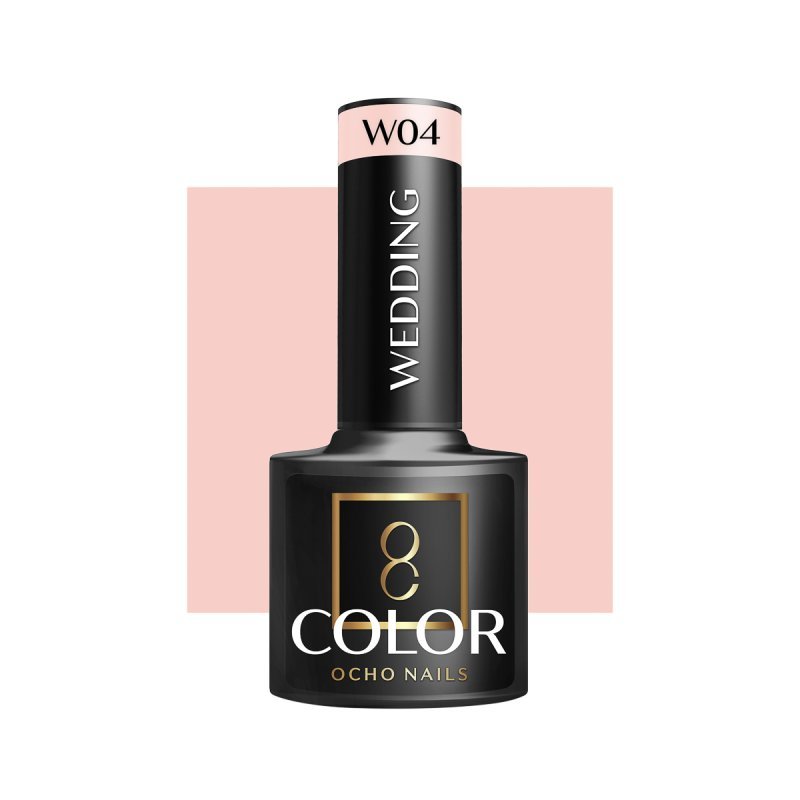Hybride nagellak OCHO NAILS WEDDING W04 5 g voor salon, studio en manicure met kleurvaste glans en elegante afwerking