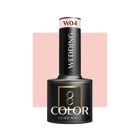 Hybride nagellak OCHO NAILS WEDDING W04 5 g voor salon, studio en manicure met kleurvaste glans en elegante afwerking