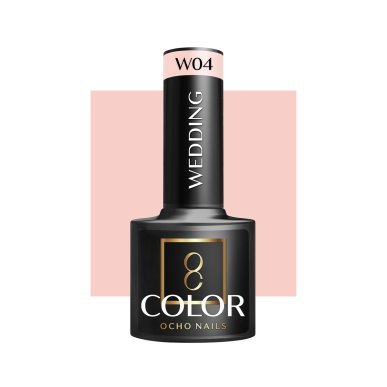 Hybride nagellak OCHO NAILS WEDDING W04 5 g voor salon, studio en manicure met kleurvaste glans en elegante afwerking