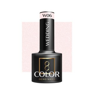 Hybride nagellak OCHO NAILS WEDDING W06 5 g met glans en duurzame kleur voor salonmanicure en bruiloften