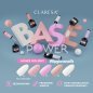 Versterkende hybride base Claresa Power Base 12 5 g nude roze glans, zelfnivellerend voor gevoelige nagels