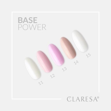 Versterkende hybride base Claresa Power Base 13 5 g met koele roze glans voor manicure, french en babyboomer