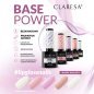 Versterkende hybride base Claresa Power Base 14, 5 g, diepe nude roze-paarse glans voor manicure en pedicure