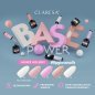 Versterkende hybride base Claresa Power Base 14, 5 g, diepe nude roze-paarse glans voor manicure en pedicure