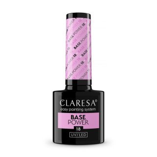 Professionele hybride verstevigende nagelbase Claresa Power Base 18 voor nagelstyling, hechting en egalisatie, 5 g
