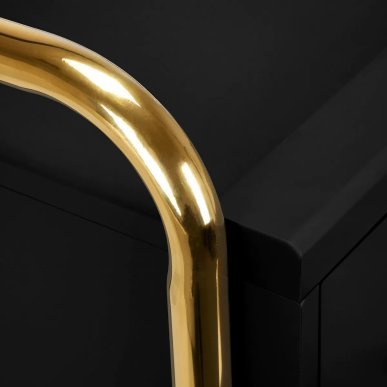 Professionele kappers trolley Gabbiano Solo goud-zwart voor accessoires, tools en cosmetica tijdens dagelijks salonwerk