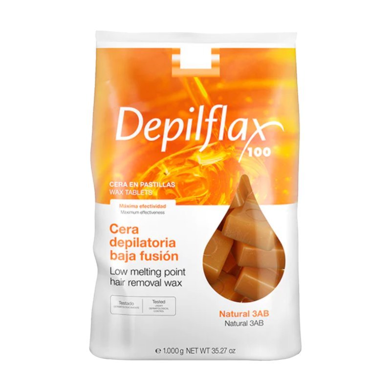 Harde wax zonder strips Depilflax 100 naturel 1 kg voor precieze ontharing van kleine en gevoelige zones in de professionele Harde wax zonder strips Depilflax 100 naturel 1 kg voor precieze ontharing van kleine en gevoelige zones in de professionele