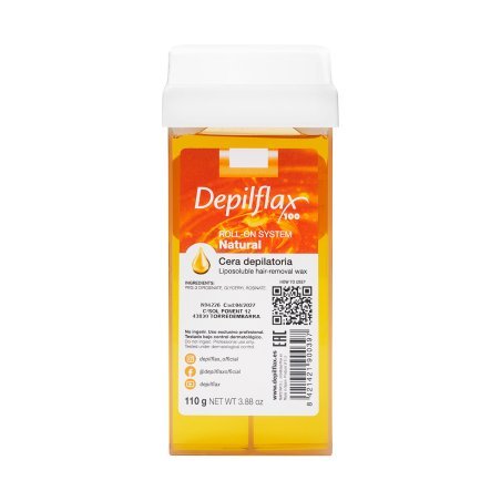Ontharingswax Depilflax 100 Natural roller 110 g voor benen, armen en grotere zones in professionele salons en studio