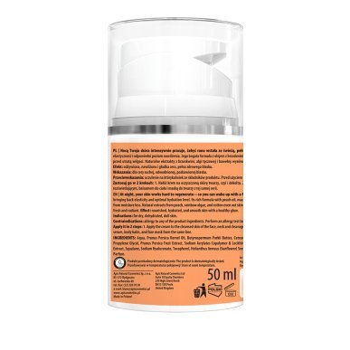 Voedende nachtcrème Apis Peachy Skin 50 ml voor huidherstel, comfort en een frisse uitstraling in de avondverzorging