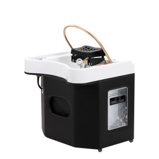 Head Spa wasunit Gabbiano 050 zwart voor hoofdhuidrituelen, ontspannende wasbeurten en trichologische salonbehandelingen