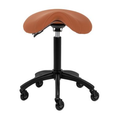 Professionele mobiele ergonomische kapperskruk Gabbiano D032 bruin voor kleuren, knippen en stylen bij professioneel salonwerk