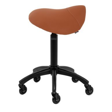 Professionele mobiele ergonomische kapperskruk Gabbiano D032 bruin voor kleuren, knippen en stylen bij professioneel salonwerk