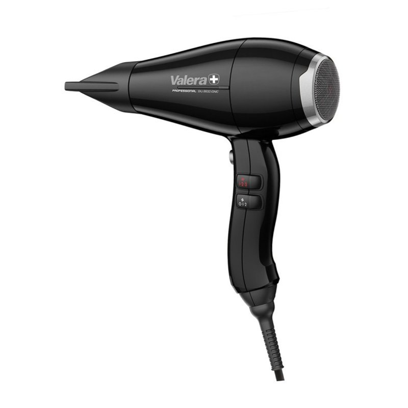 Professionele haardroger VALERA 8600 Ionic Rotocord zwart voor krachtige luchtstroom en comfortabel werk in de salon