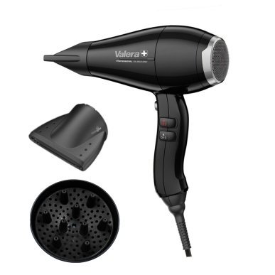 Professionele haardroger VALERA 8600 Ionic Rotocord zwart voor krachtige luchtstroom en comfortabel werk in de salon