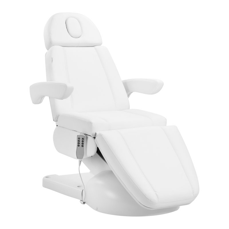 Cosmetische behandelstoel Azzurro Lux 4M wit met wiegfunctie voor beauty, pedicure, massage en professioneel salonwerk