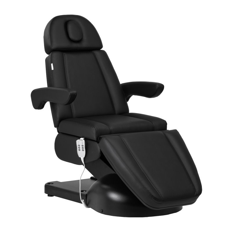 Cosmetische behandelstoel Azzurro Lux 3M zwart voor beauty, pedicure, wenkbrauwstyling, massage en professioneel salonwerk