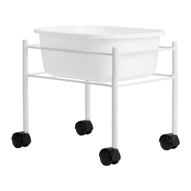 Pedicurebak Simple wit op stabiel onderstel voor comfortabel voeten weken bij cosmetische behandelingen en pedicures