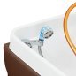 Head Spa haarwasbed Gabbiano Maldives bruin voor professionele hoofdhuidrituelen en trichologische salonbehandelingen Head Spa haarwasbed Gabbiano Maldives bruin voor professionele hoofdhuidrituelen en trichologische salonbehandelingen