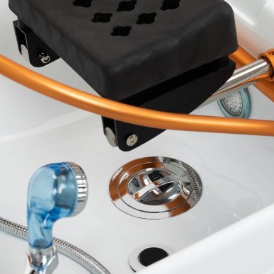 Head Spa haarwasbed Gabbiano Maldives bruin voor professionele hoofdhuidrituelen en trichologische salonbehandelingen