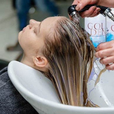 Golden Blue masker voor blond haar na proteïne straightening 1000 g