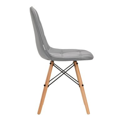 Cosmetische stoel 4Rico QS-185 grijs voor beauty, wenkbrauwstyling, pedicure, massage en professionele verzorgingsbehandelingen
