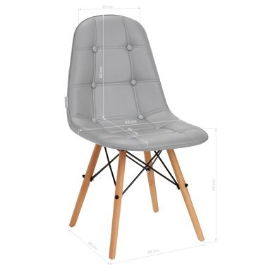 Cosmetische stoel 4Rico QS-185 grijs voor beauty, wenkbrauwstyling, pedicure, massage en professionele verzorgingsbehandelingen