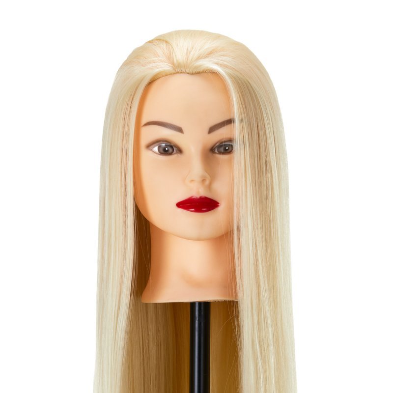 Oefenhoofd voor kappers Gabbiano WZ2 met synthetisch haar kleur 613, 24 inch voor professioneel oefenen in salontraining Oefenhoofd voor kappers Gabbiano WZ2 met synthetisch haar kleur 613, 24 inch voor professioneel oefenen in salontraining