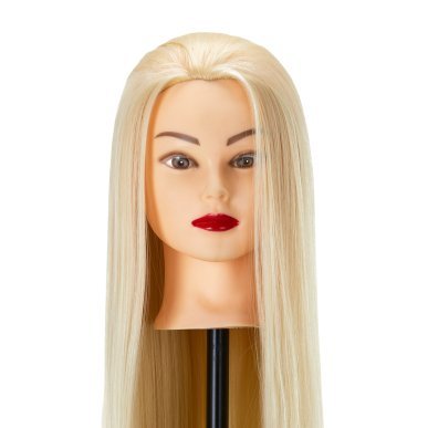Oefenhoofd voor kappers Gabbiano WZ2 met synthetisch haar kleur 613, 24 inch voor professioneel oefenen in salontraining