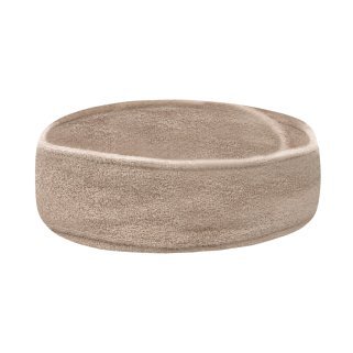 Cosmetische badstof hoofdband beige met klittenband voor gezichtsverzorging, make-up, spa en salonbehandelingen
