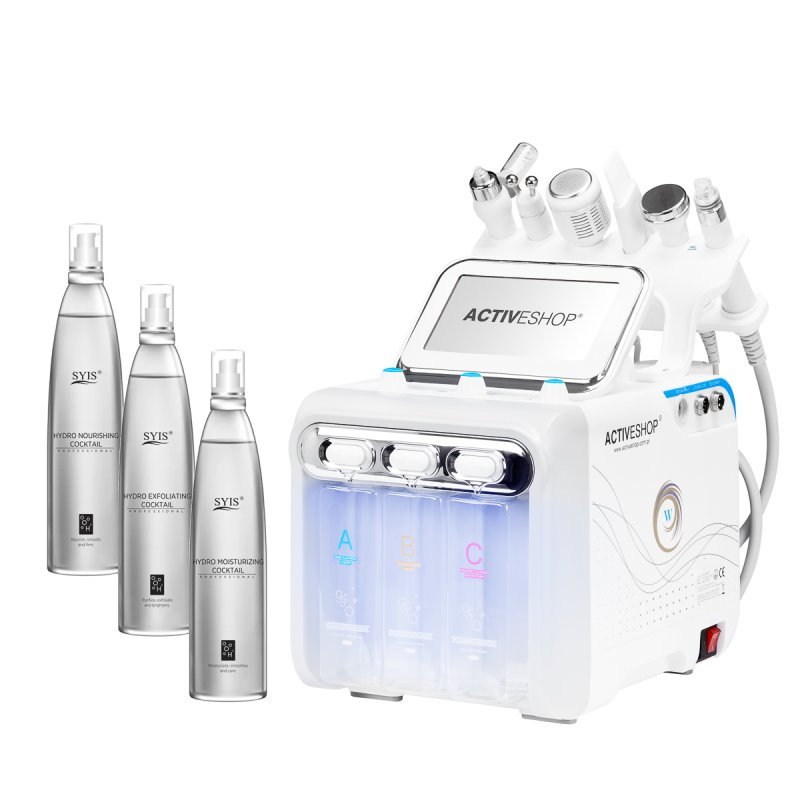 Professioneel 6-in-1 waterstofreinigingsapparaat Hydrogen H2+ met 3 SYIS-vloeistoffen voor salon en huidverzorging Professioneel 6-in-1 waterstofreinigingsapparaat Hydrogen H2+ met 3 SYIS-vloeistoffen voor salon en huidverzorging