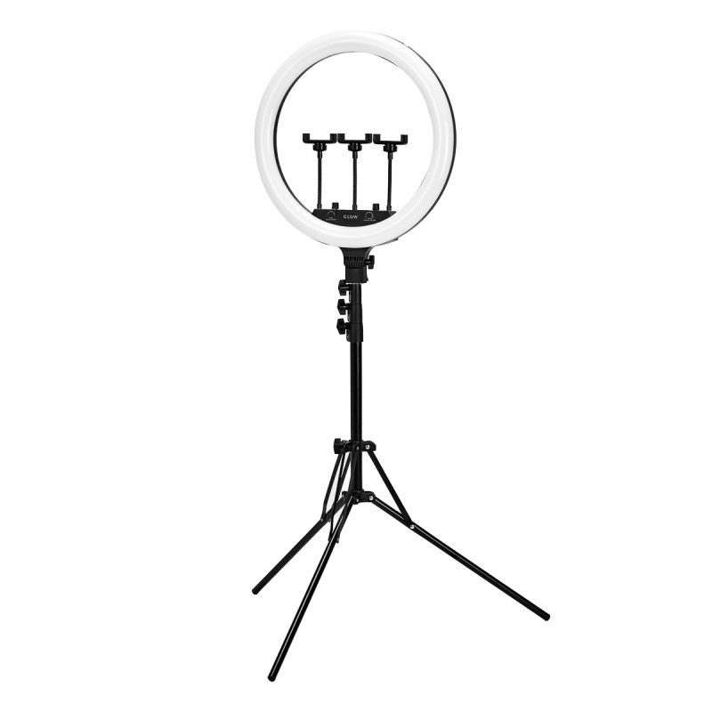 Ringlamp 18 inch GLOW BSC met statief 45W voor make-up, manicure, foto’s en professionele werkverlichting in de salon