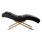 Sillon Alba black eyelash treatment chair with gold base