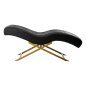 Sillon Alba black eyelash treatment chair with gold base