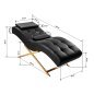 Sillon Alba black eyelash treatment chair with gold base