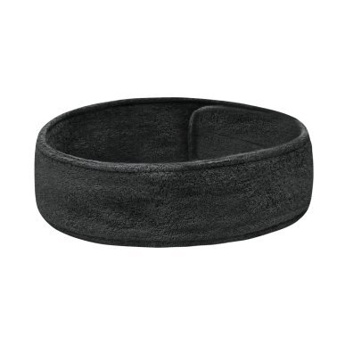 Cosmetische badstof hoofdband grafiet met klittenband voor gezichtsverzorging, make-up en professioneel salongebruik