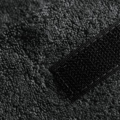 Cosmetische badstof hoofdband grafiet met klittenband voor gezichtsverzorging, make-up en professioneel salongebruik