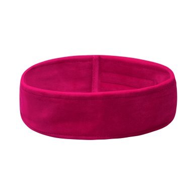 Cosmetische badstof hoofdband fuchsia met klittenband voor gezichtsverzorging, make-up, spa en professioneel salongebruik