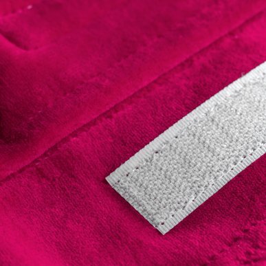 Cosmetische badstof hoofdband fuchsia met klittenband voor gezichtsverzorging, make-up, spa en professioneel salongebruik