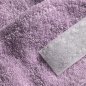 Cosmetische badstof hoofdband violet met klittenband voor gezichtsverzorging en salonbehandelingen in professionele salons
