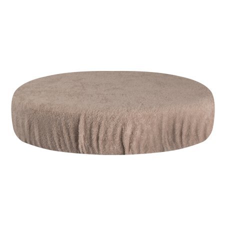 Badstof hoes voor cosmetische kruk beige voor professionele zittingsbescherming en hygiënisch werken in de salon