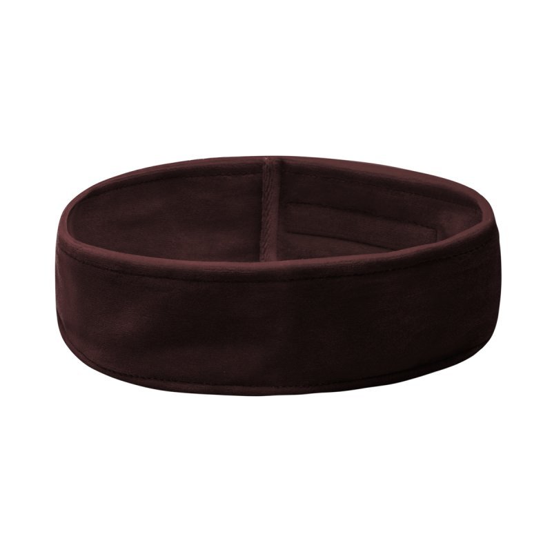 Brown Velour Cosmetic Headband with Velcro