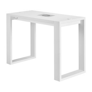 Cosmetische tafel G031 wit met stofafzuiger voor professionele manicure, georganiseerd salonwerk en meer werkcomfort