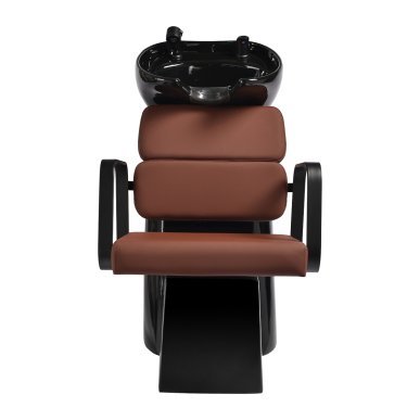 Professionele kapperswasunit Gabbiano Porto black chocolate voor comfortabel haarwassen en verzorging in de kapsalon