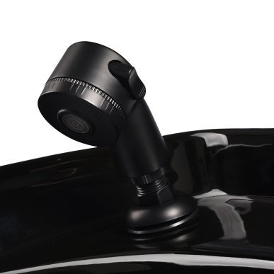 Professionele kapperswasunit Gabbiano Porto black chocolate voor comfortabel haarwassen en verzorging in de kapsalon