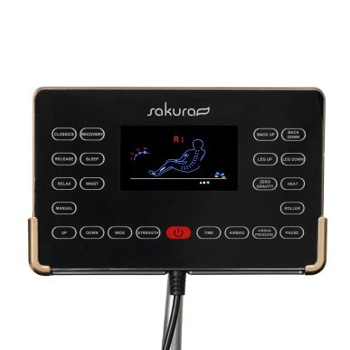 Professionele massagestoel Sakura Luxury 808 zwart-beige voor ontspanning, wellness en herstel in salon en praktijk