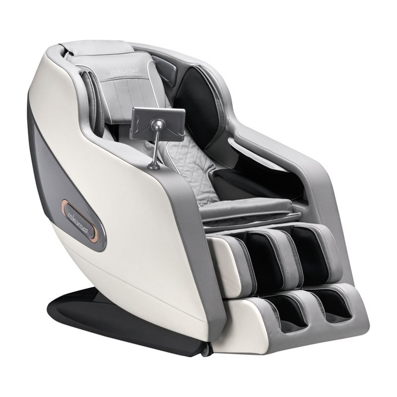 Professionele massagestoel Sakura Comfort Plus 806 grijs voor wellness, ontspanning en herstel na een intensieve dag Professionele massagestoel Sakura Comfort Plus 806 grijs voor wellness, ontspanning en herstel na een intensieve dag
