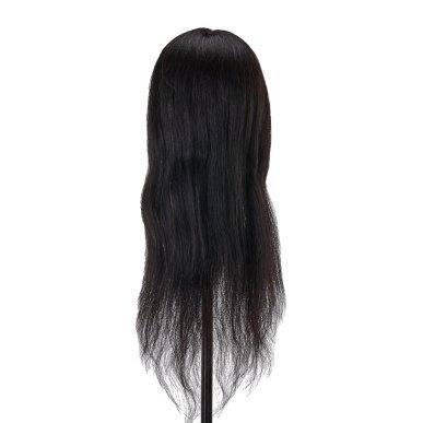 Kappers-oefenhoofd Gabbiano WZ1 met natuurlijk haar, kleur 1, 20 inch voor knippen, stylen en salontraining